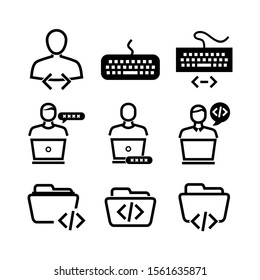 coding icon isolated sign symbol vector illustration - Collection of high quality black style vector icons
