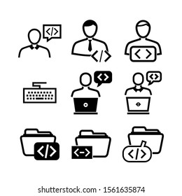 coding icon isolated sign symbol vector illustration - Collection of high quality black style vector icons
