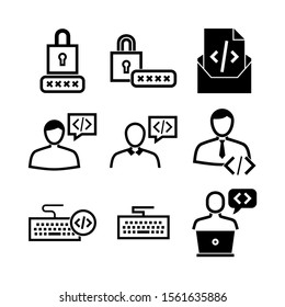 coding icon isolated sign symbol vector illustration - Collection of high quality black style vector icons
