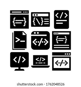 coding  icon or logo isolated sign symbol vector illustration - Collection of high quality black style vector icons
