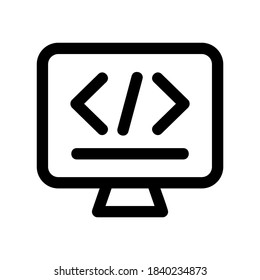 coding icon or logo isolated sign symbol vector illustration - high quality black style vector icons
