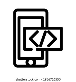 coding icon or logo isolated sign symbol vector illustration - high quality black style vector icons
