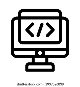 coding icon or logo isolated sign symbol vector illustration - high quality black style vector icons
