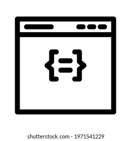 coding icon or logo isolated sign symbol vector illustration - high quality black style vector icons
