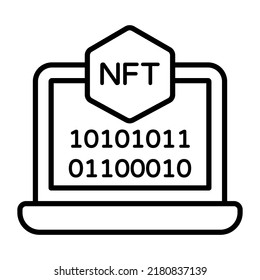 Coding icon, Non-fungible token, Digital technology.
