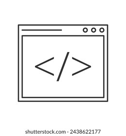 Coding icon on white background