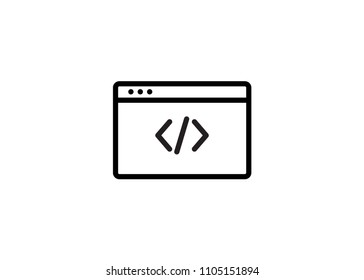 Coding Icon Outline Vector