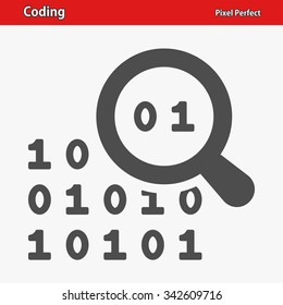 Coding Icon. Professional, pixel perfect icon optimized for both large and small resolutions. EPS 8 format.