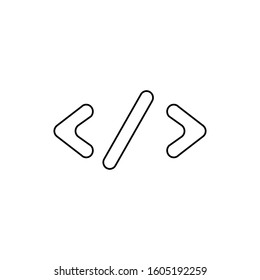 Coding icon. Programming education symbol. Logo design element.