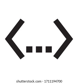 Coding icon. Programming sign. Line icon design. Web development.