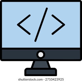 Signo de arte de símbolo de icono de codificación