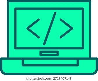 Signo de arte de símbolo de icono de codificación