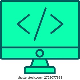 Signo de arte de símbolo de icono de codificación