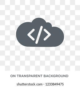 Coding icon. Trendy flat vector Coding icon on transparent background from Programming collection. 