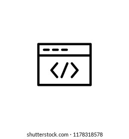 coding icon vector