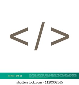 Coding Icon Vector Logo Template Illustration Design. Vector EPS 10.