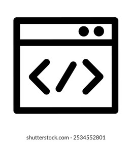 coding icon vector with simple design