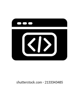 Coding Icon Vector Symbol Design Illustration