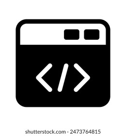 Coding Icon Vector Symbol Design Illustration