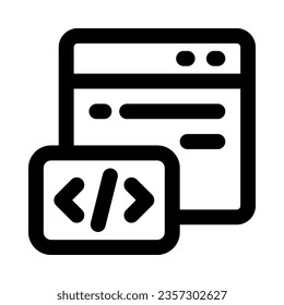 coding icon for your website, mobile, presentation, and logo design.