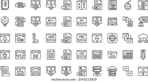 Coding icons High-Quality Vector Icons Collection with Editable Stroke. Ideal for Professional and Creative Projects.