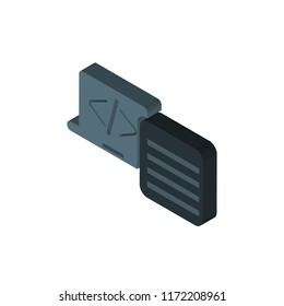 Coding isometric left top view 3D icon