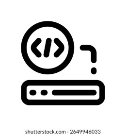 ícone de linha de codificação. Ícone de vetor limpo e minimalista para sites, aplicativos móveis, apresentações e logotipos. Totalmente dimensionável e personalizável para qualquer projeto.