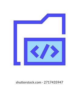 Coding Line Icon, Umrisssymbol für Softwareentwicklung, Programmierlogik, Web Engineering, Scripting Process und Technical Solution. Vektorsymbol.