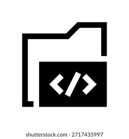Icono de línea de codificación, símbolo de esquema para desarrollo de software, lógica de programación, ingeniería de Web, proceso de scripting y solución técnica. Icono de signo de Vector.