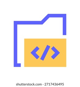 Coding Line Icon, Outline Symbol for Software Development, Programming Logic, Web Engineering, Scripting Process, and Technical Solution. Vector Sign Icon.