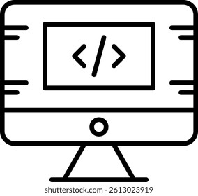 Coding Line Icon Vector Design