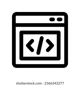 coding line icon. vector icon for your website, mobile, presentation, and logo design.