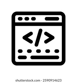 coding line icon. vector icon for your website, mobile, presentation, and logo design.