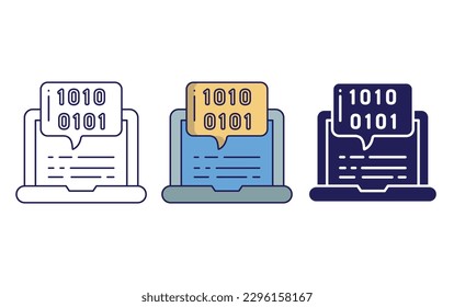 Coding line and solid illustration icon
