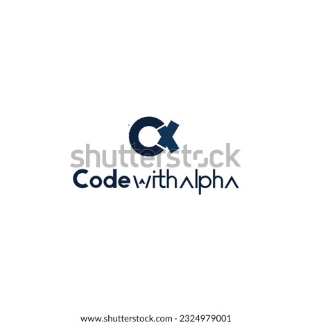 
Coding Logo, code with aplha, alpha coding