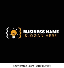 Coding Logo Design Which represents idea into coding bars