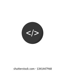 Coding logo. Vector flat design