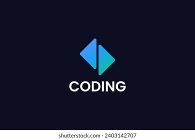 coding logo vector icon illustration