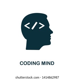 Coding Mind icon. Creative element design from programmer icons collection. Pixel perfect Coding Mind icon for web design, apps, software, print usage.