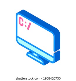 coding operating system isometric icon vector. coding operating system sign. isolated symbol illustration