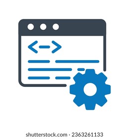 Coding preferences vector icon which can easily modify or edit

