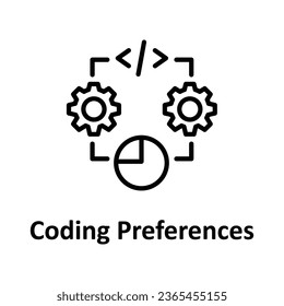 Coding preferences vector icon which can easily modify or edit