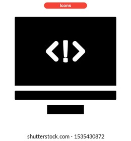 coding program icon isolated sign symbol vector illustration - high quality black style vector icons
