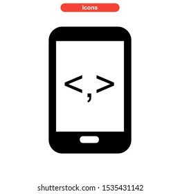 coding program icon isolated sign symbol vector illustration - high quality black style vector icons
