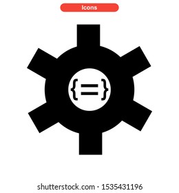 coding program icon isolated sign symbol vector illustration - high quality black style vector icons
