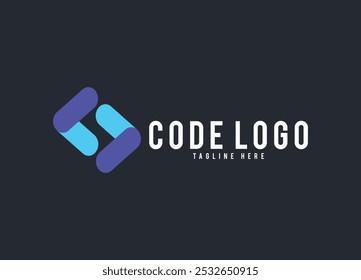 Coding or Programmer Logo, Developer Logo, Coder Company Logo, Modern Programmer Logo Premium Vector Template