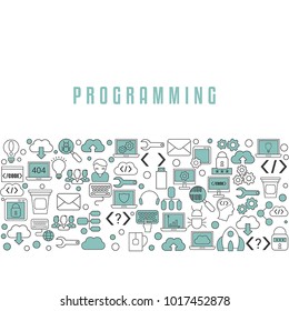 Coding and programming background. Software development and computer technology.