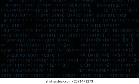 Coding Programming Digital Tech Vector Background Design. Ones and Zeroes Backdrop 