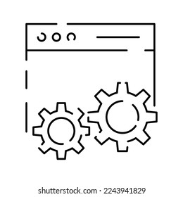 Coding and Programming line icon. Dev thin line Icon for development. Web or ui. Computer technology and data 