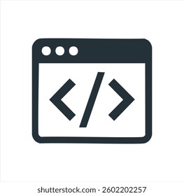 Coding Programming Vector Icon for Software